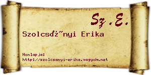 Szolcsányi Erika névjegykártya